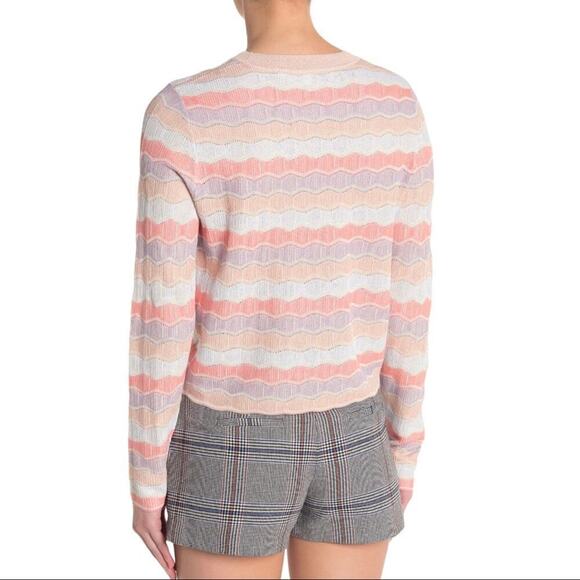 Veronica Beard Alyssa Retro Striped Crew Knit Sweater L - Picture 13 of 15